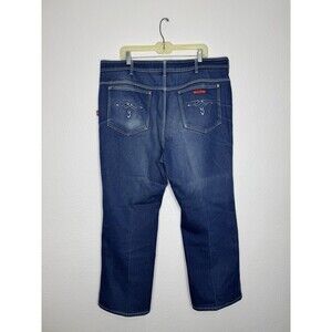 Rare VTG Y2K Braxton Jeans Embroidered Wide Leg Sz 44x30 JNCO Style *See Pics*